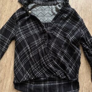 Tolani Black and White Checkered Top